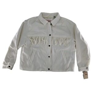 NWT Levi's‎ Women's Fashion Shirt Jacket Western Western White cream - Sz XXL